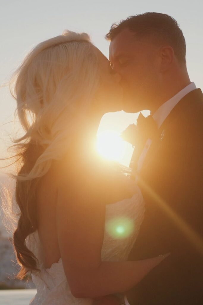 Arthur and Mary at their wedding at Lovia Mykonos, Mykonos, Greece, filmed by Konstantinos Liopetas