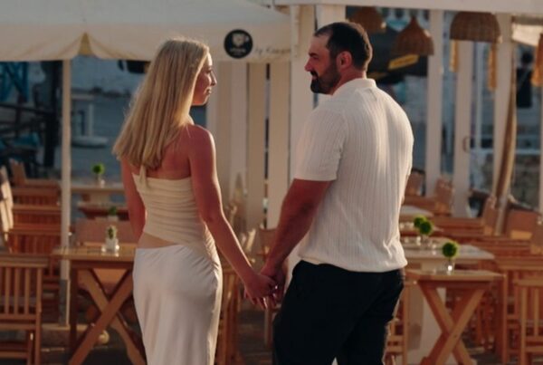 Lauren and Anthony at their wedding at Kasos, Greece, filmed by Konstantinos Liopetas