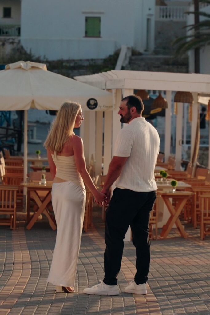 Lauren and Anthony at their wedding at Kasos, Greece, filmed by Konstantinos Liopetas